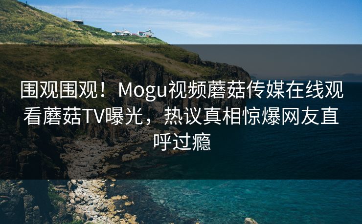 围观围观！Mogu视频蘑菇传媒在线观看蘑菇TV曝光，热议真相惊爆网友直呼过瘾