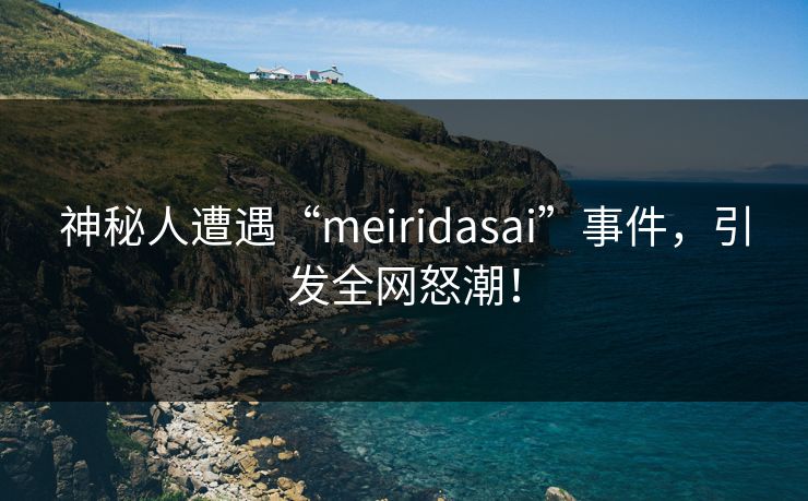 神秘人遭遇“meiridasai”事件，引发全网怒潮！